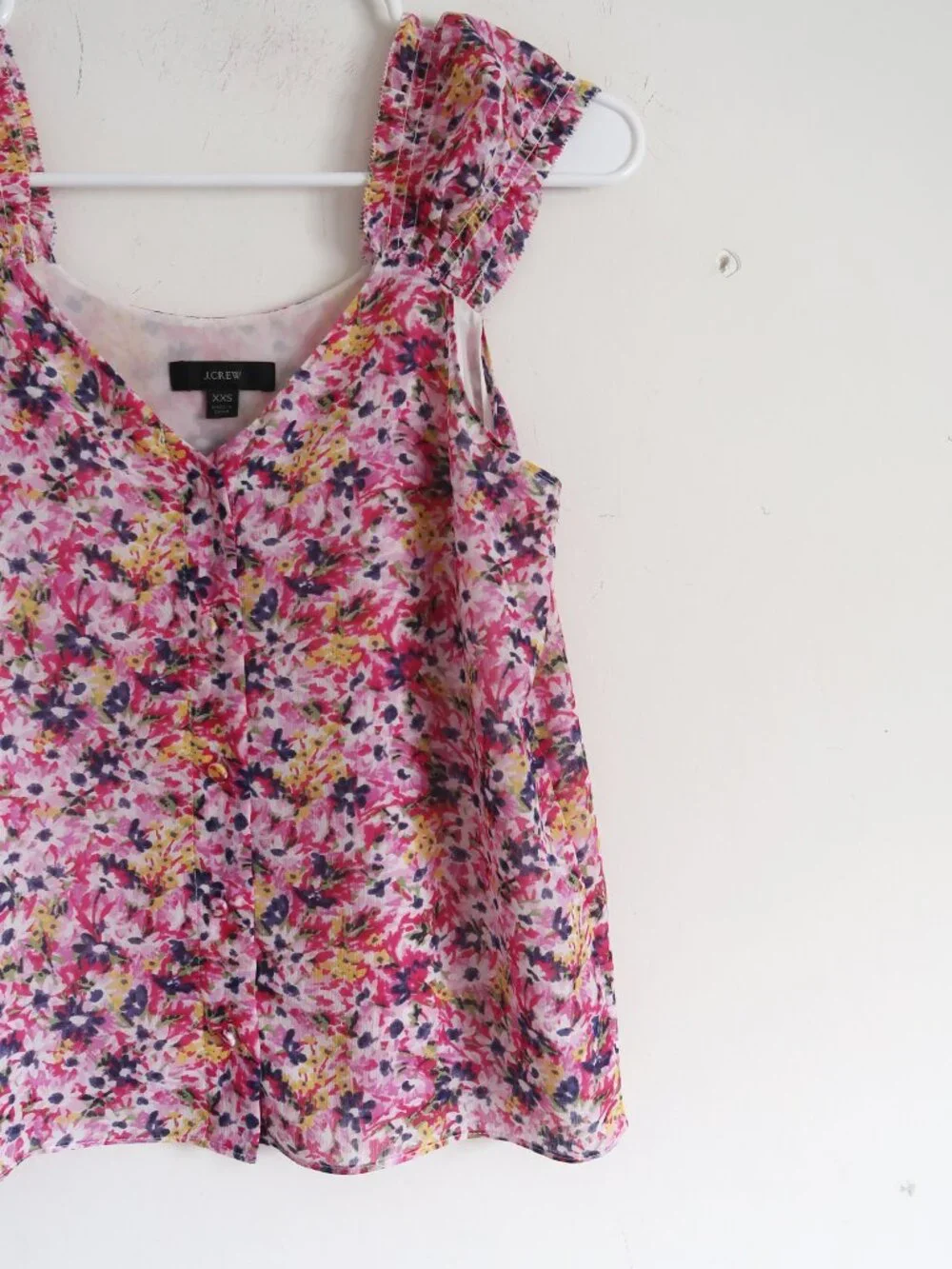 J.Crew Floral Graphic Sleeveless Blouse - Size XXS